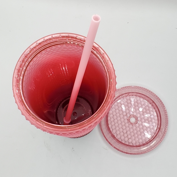 Starbucks 2022 Holiday Waxberry Blush Gradient Bling Venti 24 ounce Tumbler - Picture 2 of 11